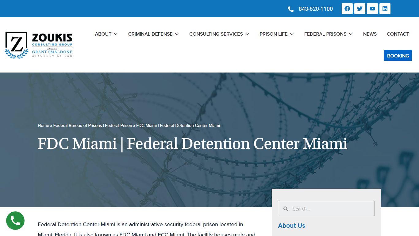 Federal Detention Center Miami - Zoukis Consulting Group